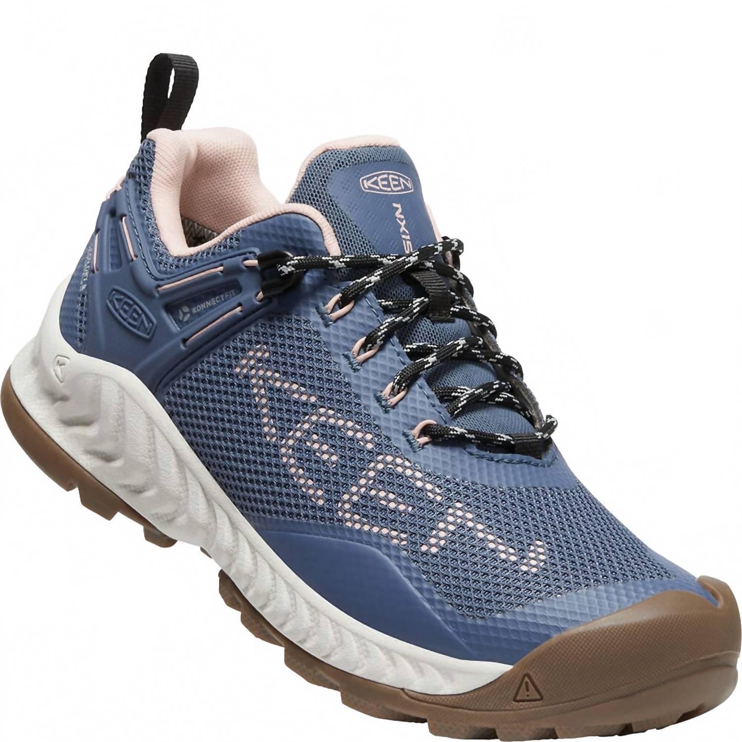 New Keen Women's Nxis Evo Waterproof Sneaker In Vintage Indigo/Peachy Keen